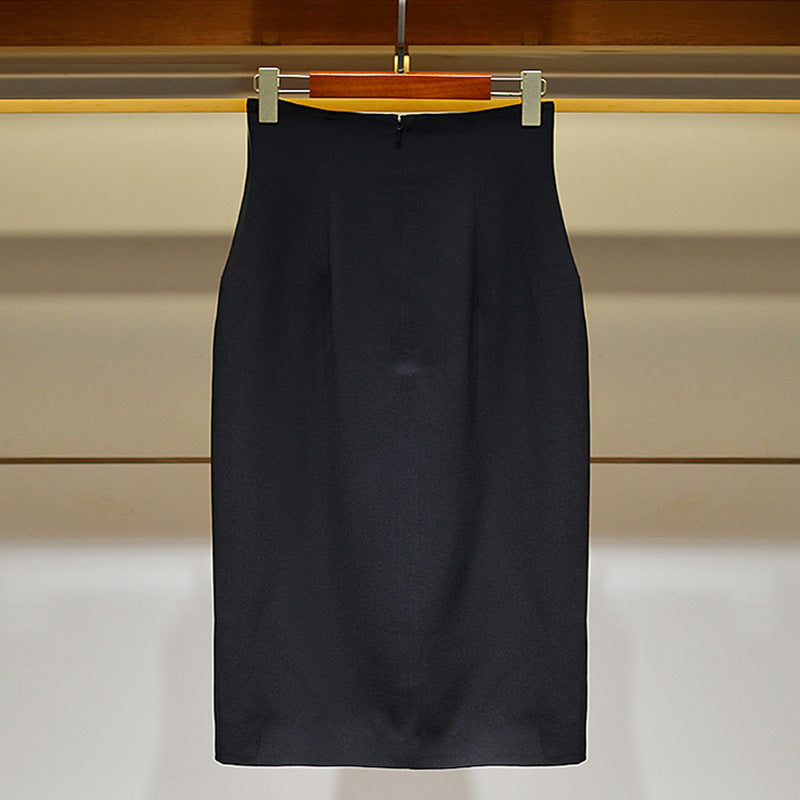 Damen Eleganter Bleistiftrock mit Knopfdetails Drune
