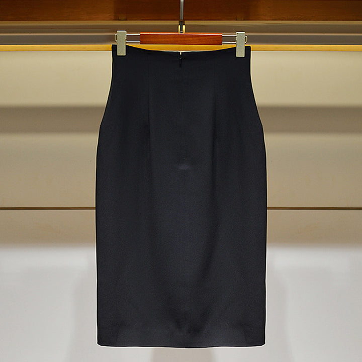 Damen Eleganter Bleistiftrock mit Knopfdetails Drune