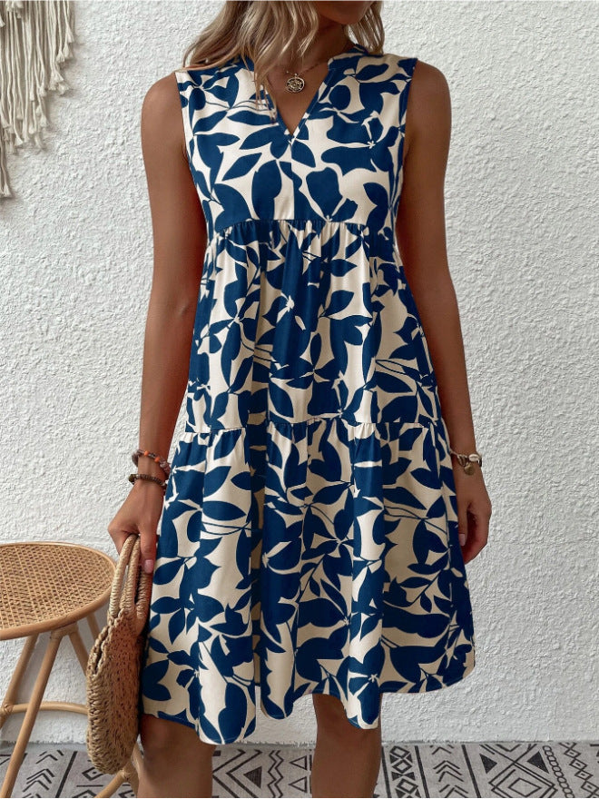 Damen Blumenkleid im lässigen A-Linien-Design Drune