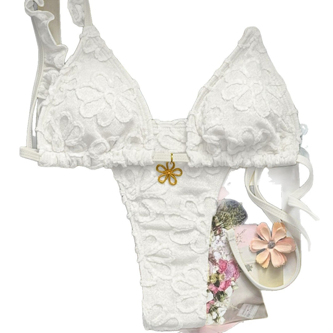 Damen Blumenverziertes Bikini-Set Drune