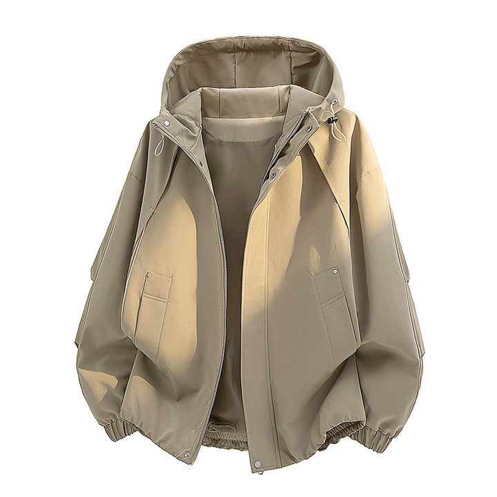 Unisex ultraleichter Softshell-Kapuzenblouson mit elastischen Bündchen und verdecktem Reißverschluss Drune