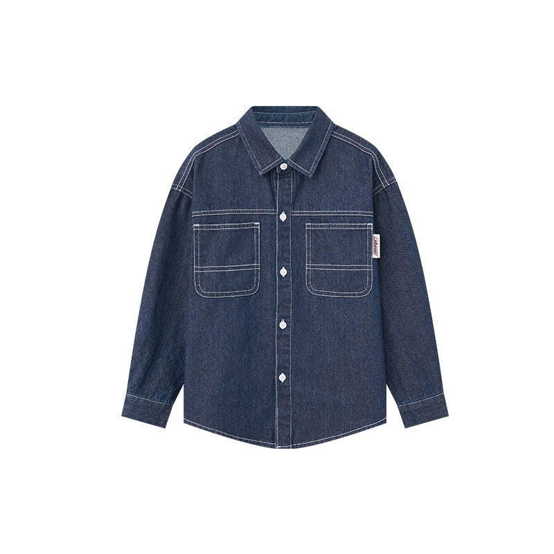 Unisex Denim-Hemd Jacke Drune
