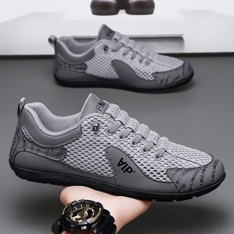 Herren Leichter atmungsaktiver Mesh-City-Runner mit stabiler Gummisohle und dekorativem Print Drune