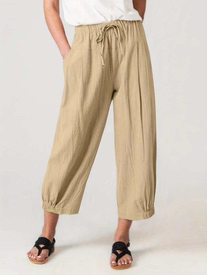 Damen Bequeme Sommerhose mit elastischem Bund Drune