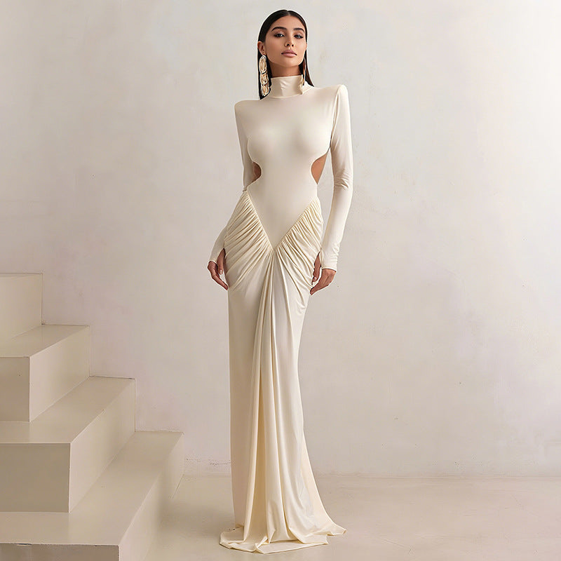 Damen Elegantes Maxikleid mit innovativem Schnitt und raffinierten Cut-Outs Drune