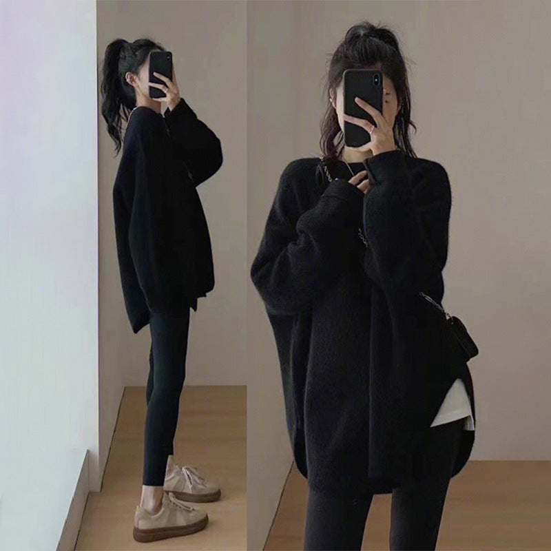 Drune | Pullover - Damen Herbst Mid-Length Oversized Pullover