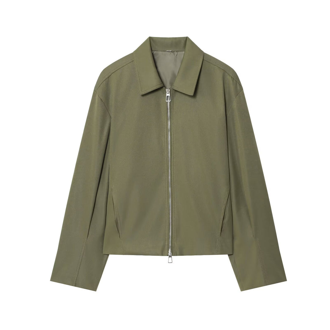 Damen modische Übergangsjacke mit leichtem Material und praktischen Taschen Drune