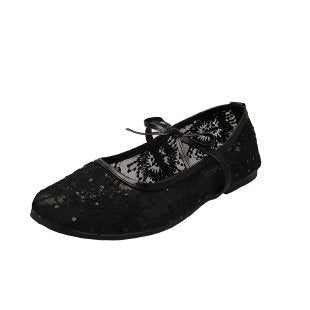 Damen Elegante Ballerinas mit dekorativem Schleifen-Design und glitzernden Applikationen Drune