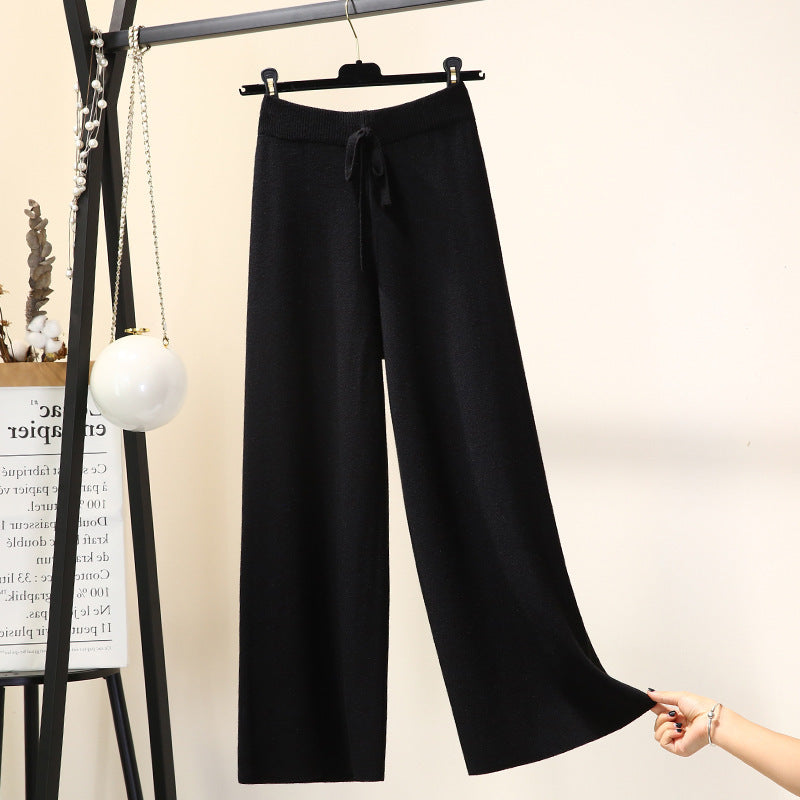 Damen Weite Strickhose Drune