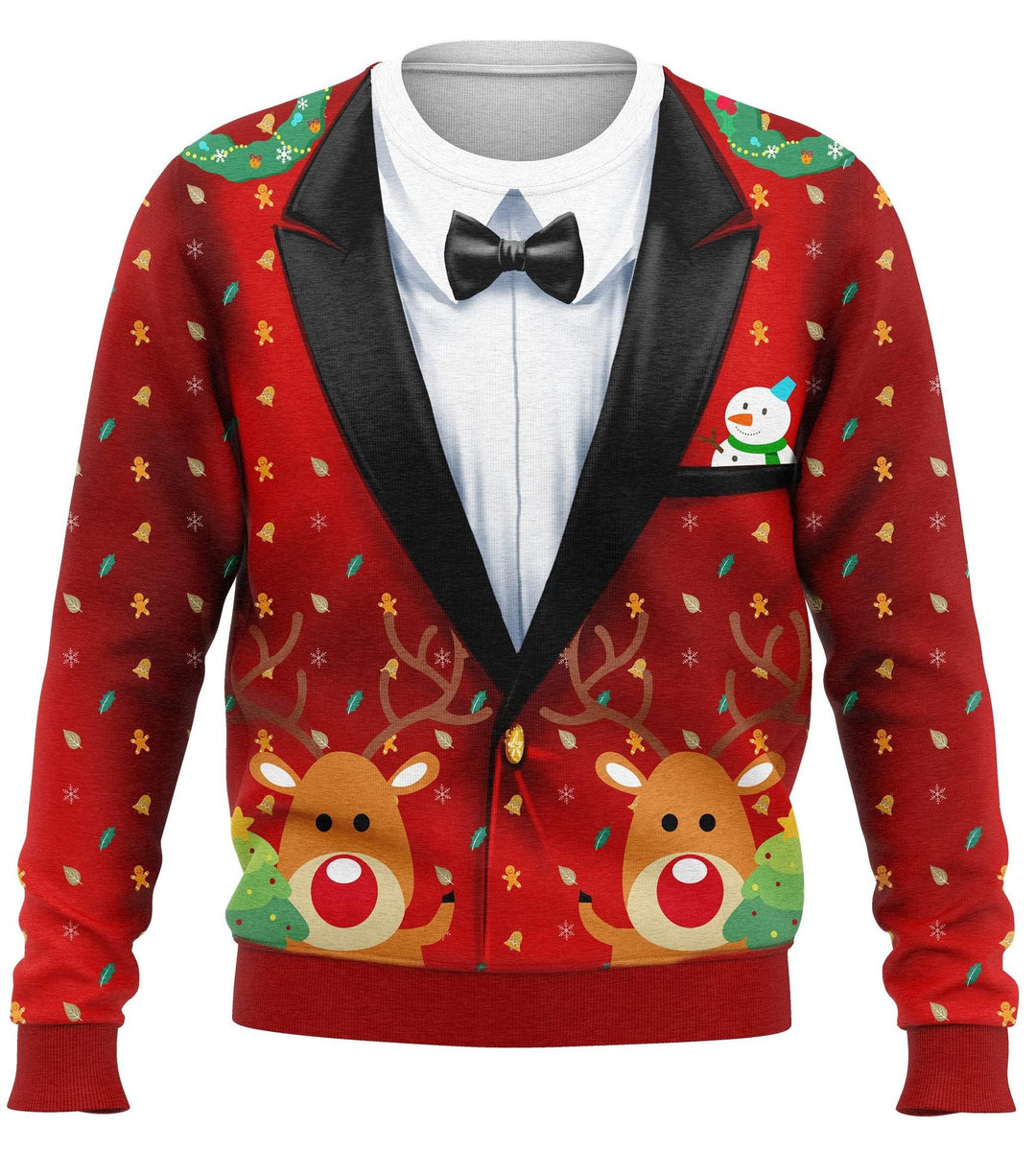 Damen Festlicher Weihnachts-Pullover im Anzug-Stil Drune