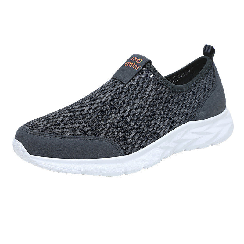 Herren leichte Slip-On Laufsneaker mit nahtlosem Maschenoberteil und stoßdämpfender Wellen-EVA-Sohle Drune