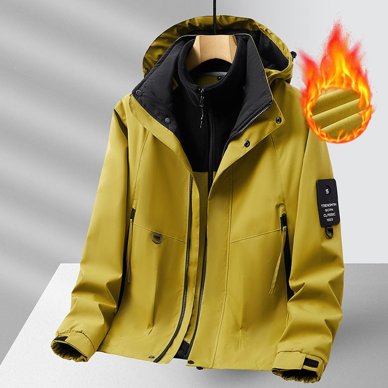 Herren Fleecejacke mit hohem Kragen Drune