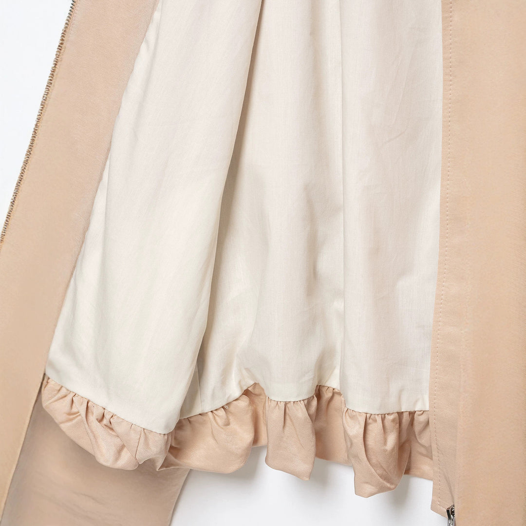 Damen Oversize-Übergangsjacke mit hohem Stehkragen und elastischem Saum Drune
