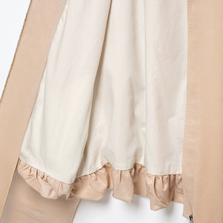 Damen Oversize-Übergangsjacke mit hohem Stehkragen und elastischem Saum Drune