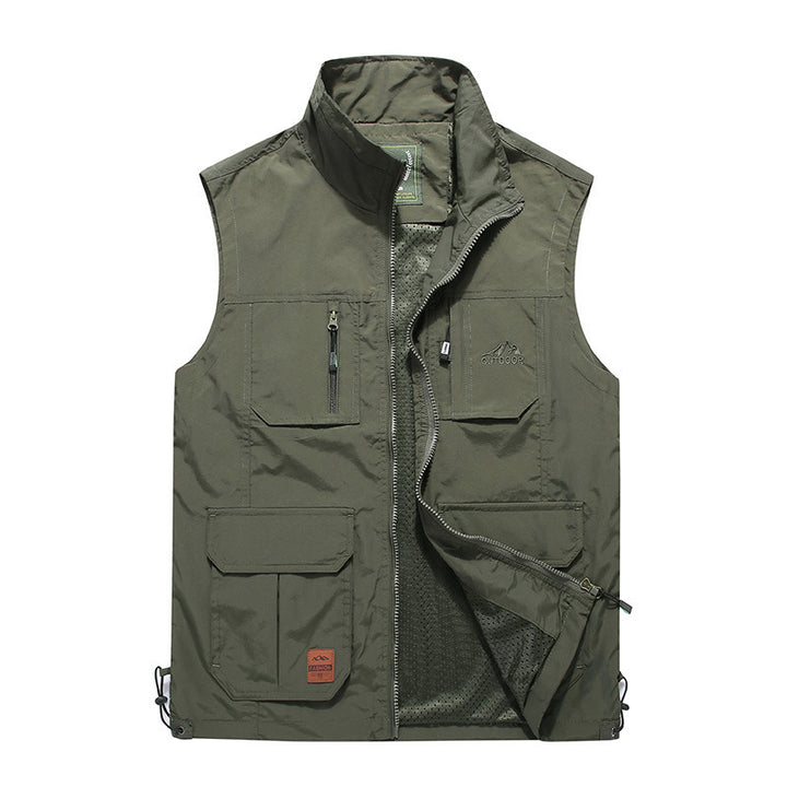 Herren Outdoor‑Utility‑Weste mit multifunktionalen Taschen und atmungsaktivem Meshfutter Drune