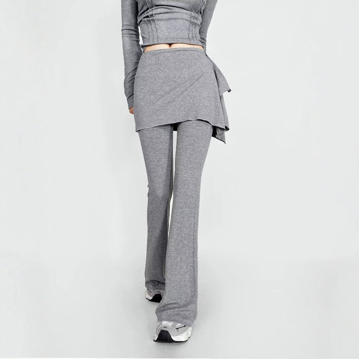 Damen Flared Pants mit asymmetrischem Überwurf Drune