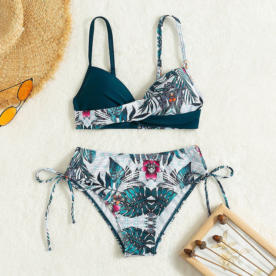 Damen Design-Bikini mit modernem Wickel-Detail Drune