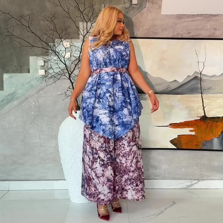 Damen Maxikleid mit asymmetrischem Design und praktischem Taschenbereich Drune