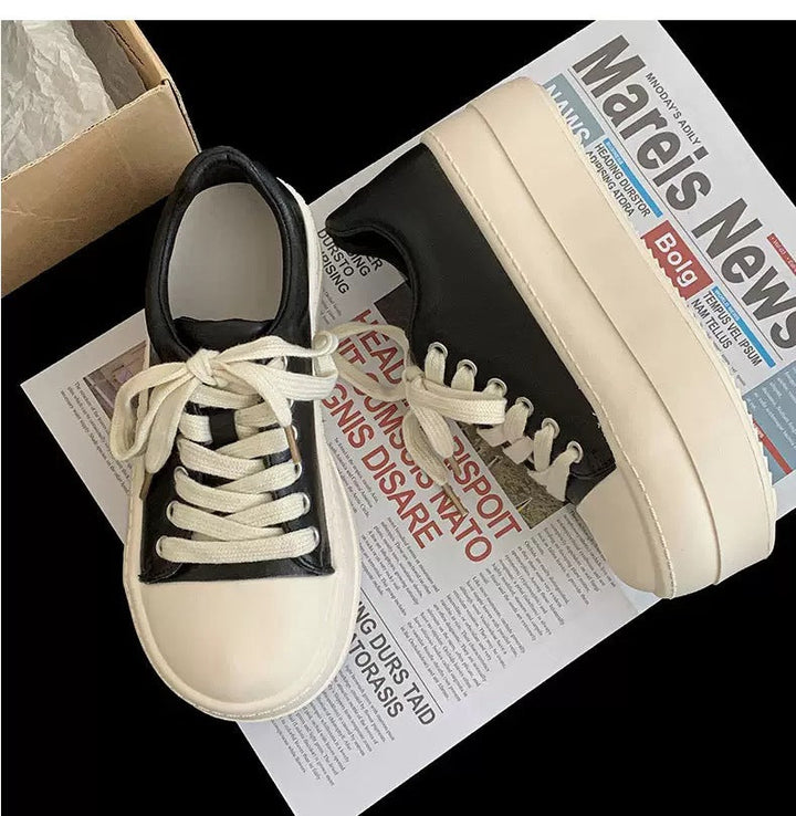 Damen Plateau-Sneaker mit modischem Design und bequemer Dämpfung Drune