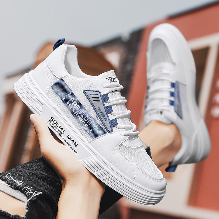 Herren Lässige Plateau-Sneaker mit atmungsaktivem Mesh- und Kunstleder-Mix Drune