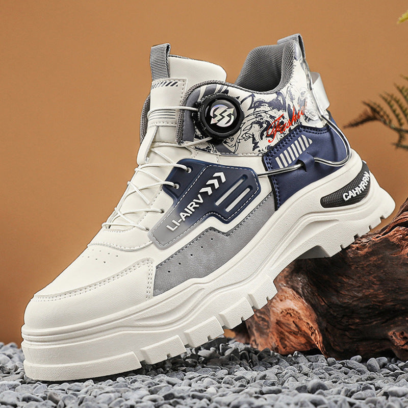 Herren High-Top Sneakers mit innovativem Schnürsystem und stoßdämpfender Sohle Drune
