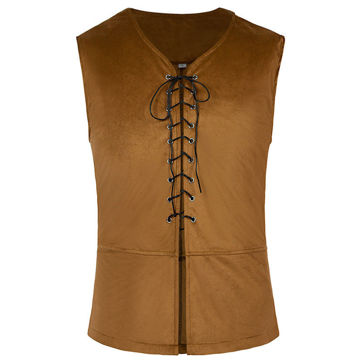 Damen historische Spitzenbluse mit markanten Schnürdetails Drune