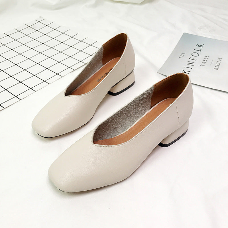 Damen komfortable Ballerinas mit eleganter Absatzform Drune