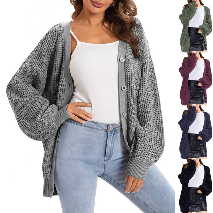 Damen Grober Strickcardigan mit offenem Design und lässigem Schnitt Drune