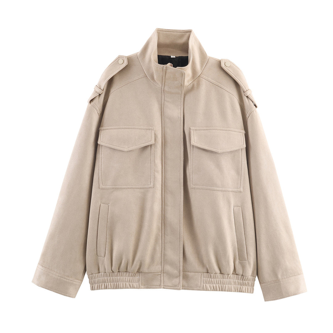 Damen Utility-Jacke mit Schulterklappen und praktischen Taschen Drune