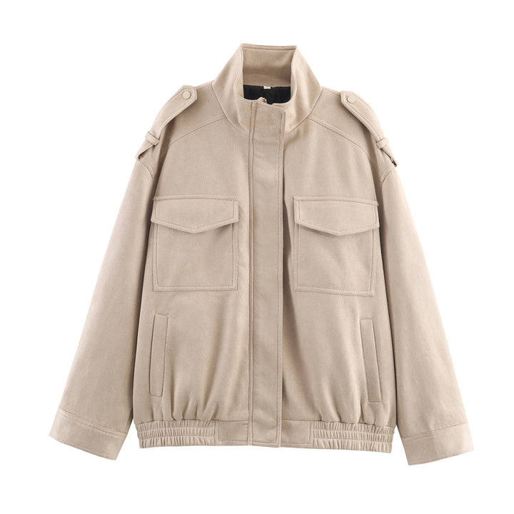 Damen Utility-Jacke mit Schulterklappen und praktischen Taschen Drune