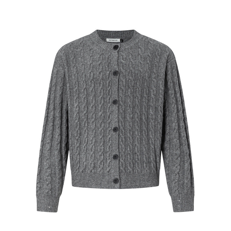 Damen Strickjacke mit Kabelmuster Drune