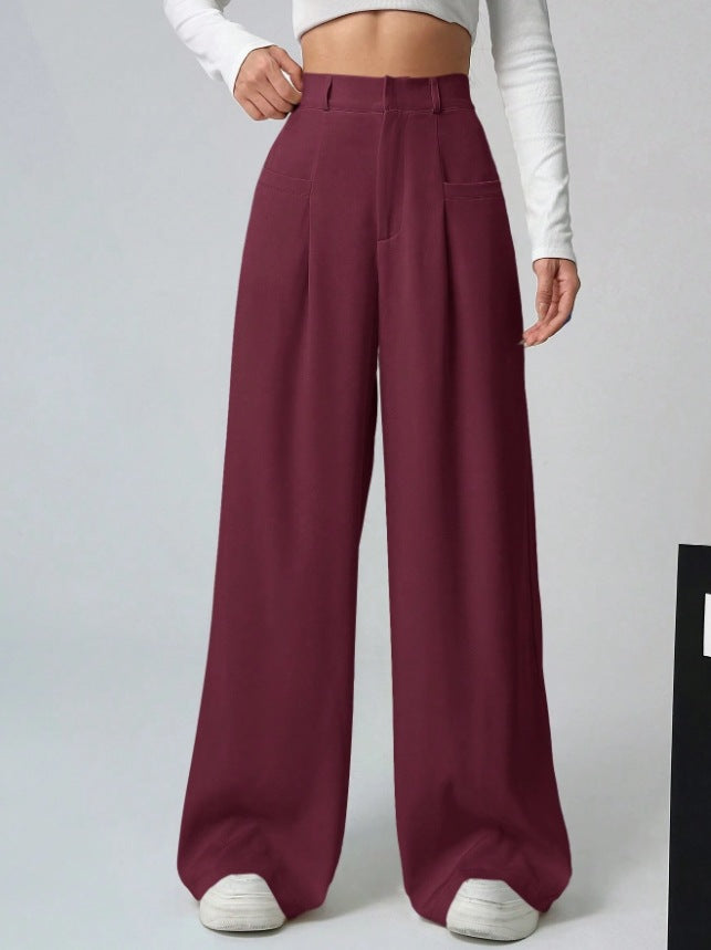 Damen Weite Bundfaltenhose Drune