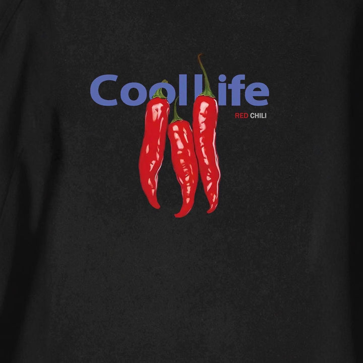 Damen Oversized T-Shirt mit kreativem Chili-Motiv und lässigem Schnitt Drune