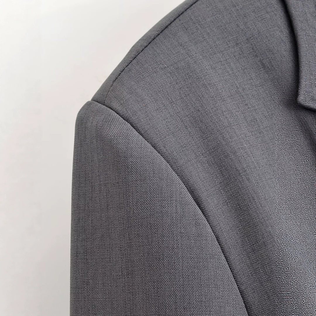 Damen Kurze Jacke mit Stehkragen, dekorativen Froschverschlüssen und boxy Schnitt Drune