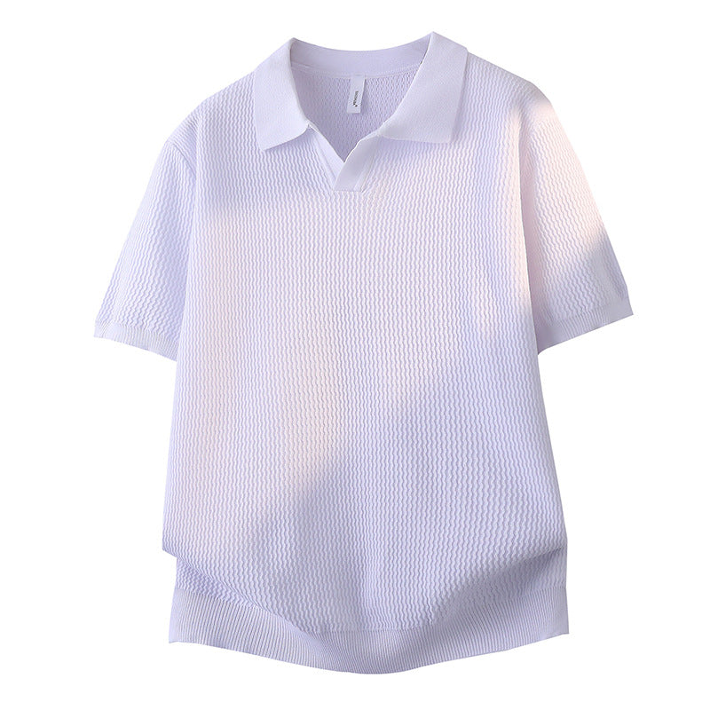 Damen Kurzarm Poloshirt mit strukturiertem Design Drune