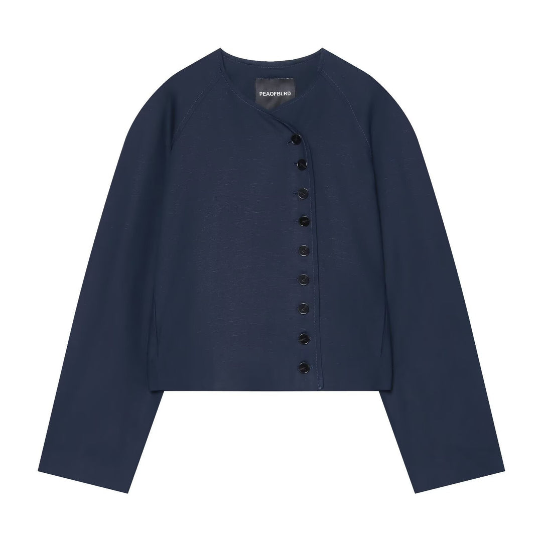 Damen Weite Bundfaltenhose mit hoher Taille und eleganten Bügelfalten Drune