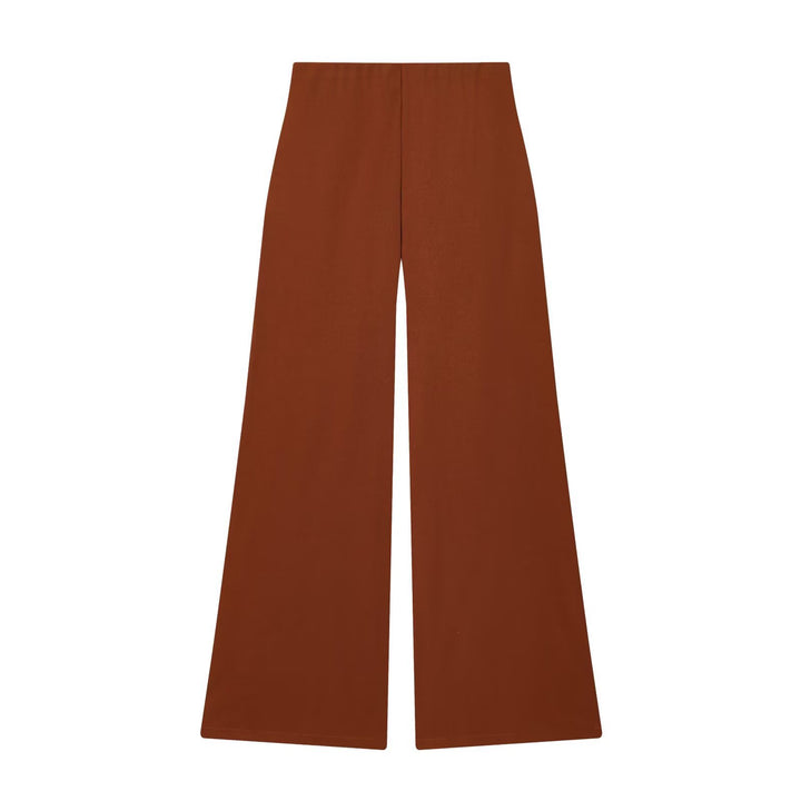 Damen Zweiteiliges Loungewear-Set mit gedrehtem Saumdetail und weiter Highwaist-Hose Drune