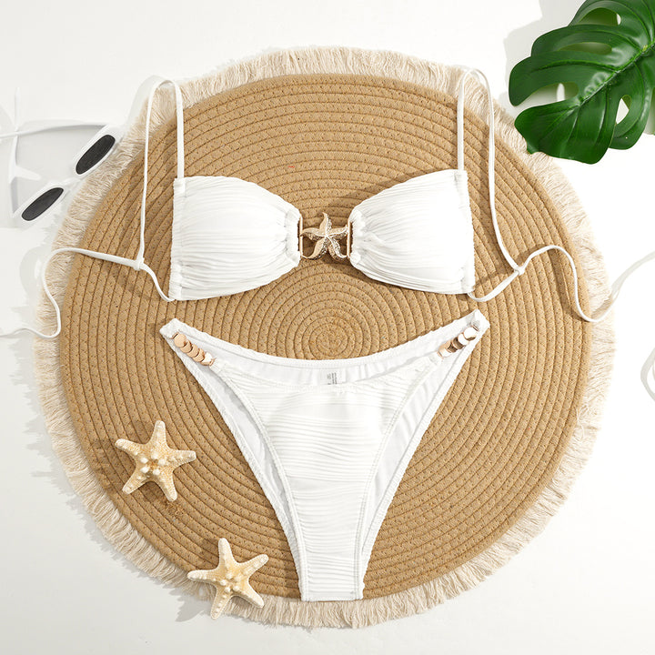 Damen Raffiniertes Bikini-Set mit Gold-Details Drune