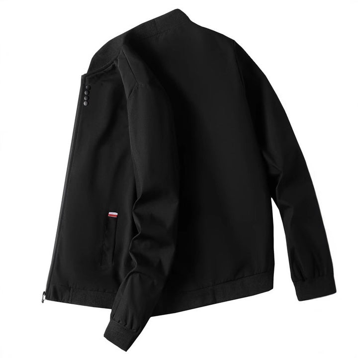 Herren modische Freizeitjacke mit hohem Kragen und seitlichem Reißverschluss Drune