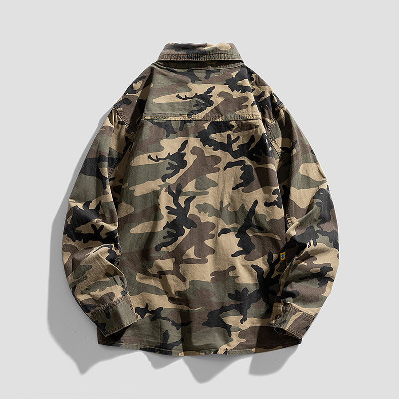 Herren Modische Camouflage-Überhemdjacke Drune