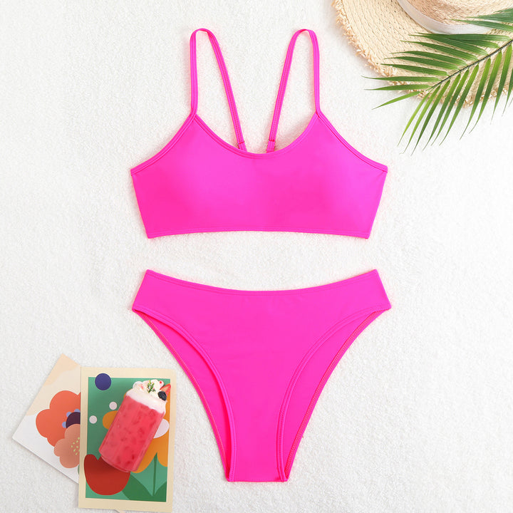 Damen Sportliches Bikini-Set mit verstellbaren Trägern Drune