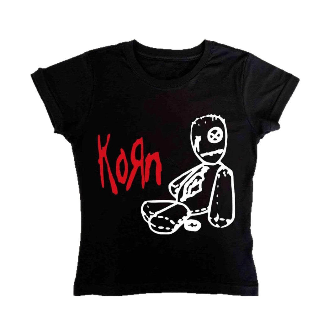 Damen T-Shirt mit kreativem Grafikdesign und lässigem Schnitt Drune