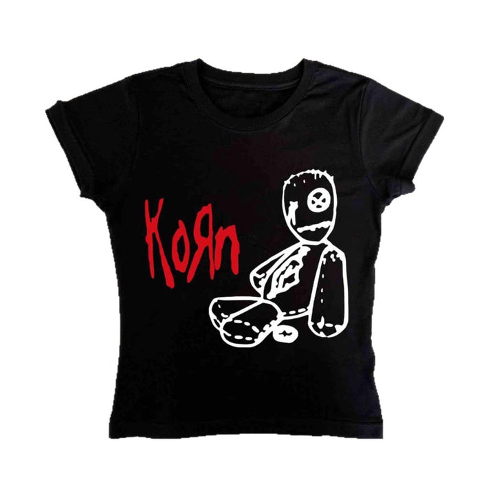 Damen T-Shirt mit kreativem Grafikdesign und lässigem Schnitt Drune