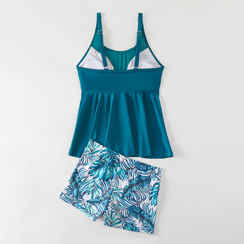 Damen Tankini mit modischem Schnitt und verspielter Rüsche Drune
