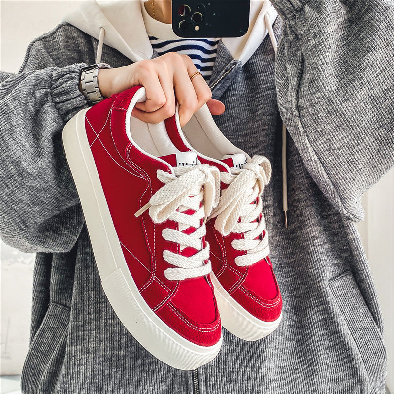 Unisex Low-Top Canvas-Sneaker mit verstärkten Nähten, gepolstertem Komfortkragen und vulkanisierter Gummisohle Drune