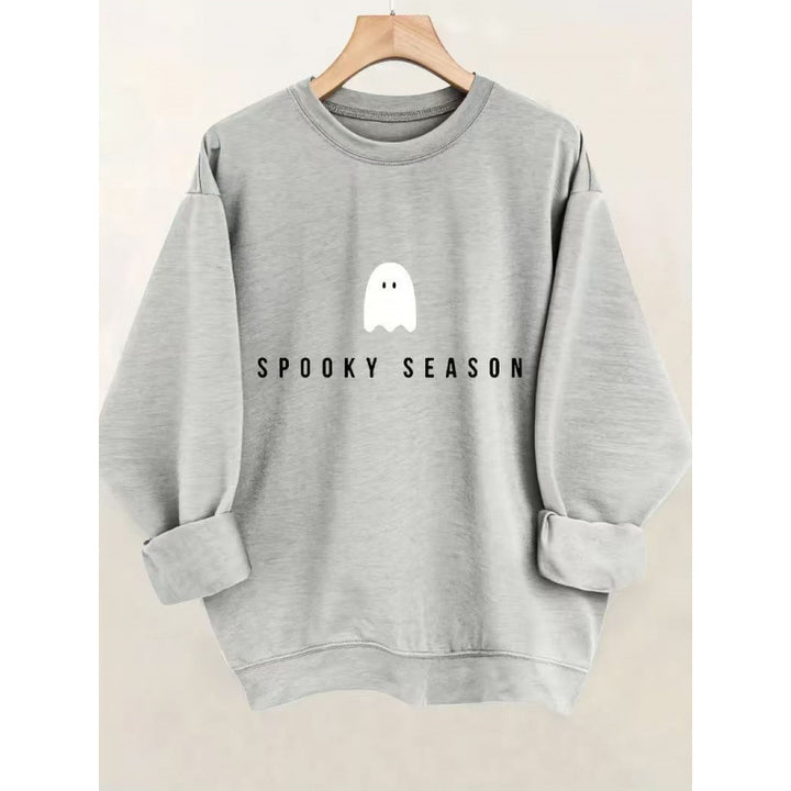 Unisex nan lässiges Halloween Sweatshirt mit Gespenst-Print und Oversize-Schnitt Drune