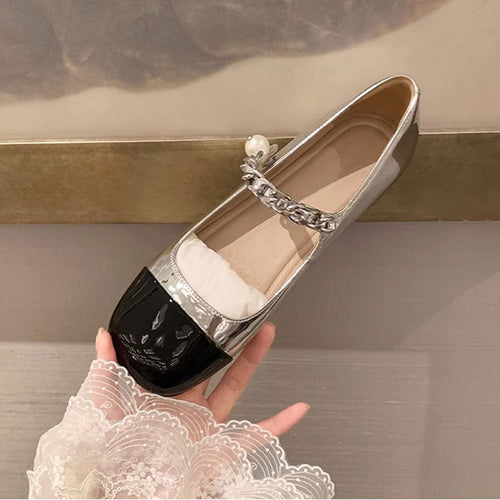 Damen Mary Jane Ballerinas mit elegantem Ketten-Design und komfortabler Innensohle Drune