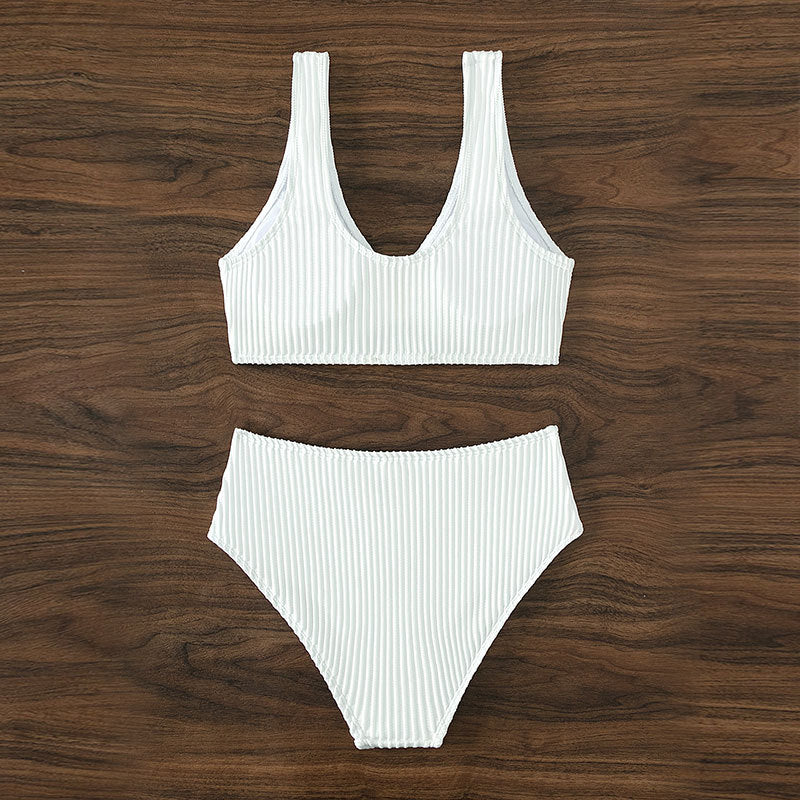 Damen Hochgeschnittener Bikini mit dekorativem Clip Drune