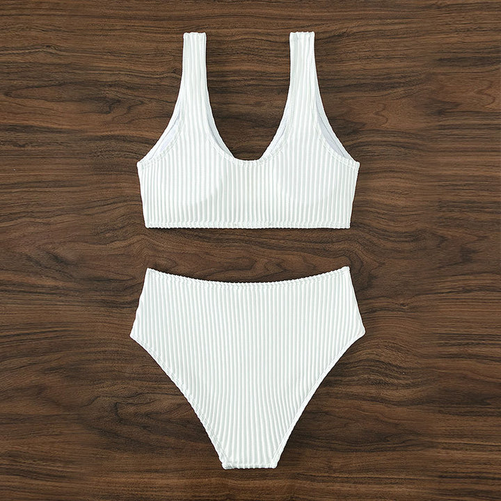 Damen Hochgeschnittener Bikini mit dekorativem Clip Drune