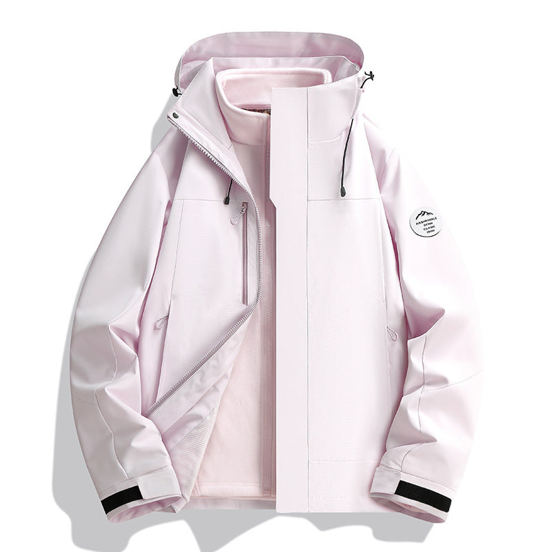 Unisex Wasserabweisende Softshelljacke mit Fleece-Innenfutter und Verstellbarer Kapuze Drune